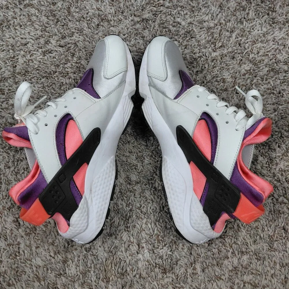 Nike Men's Air Huarache Sneakers Bright Mango DD1068-101 Men’s 10 White Purple